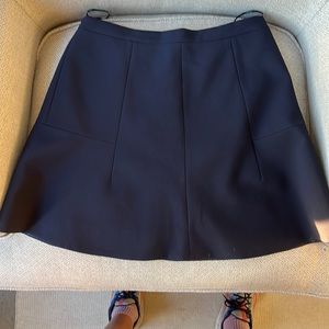 j crew crepe skirt fluted mini size 4 navy